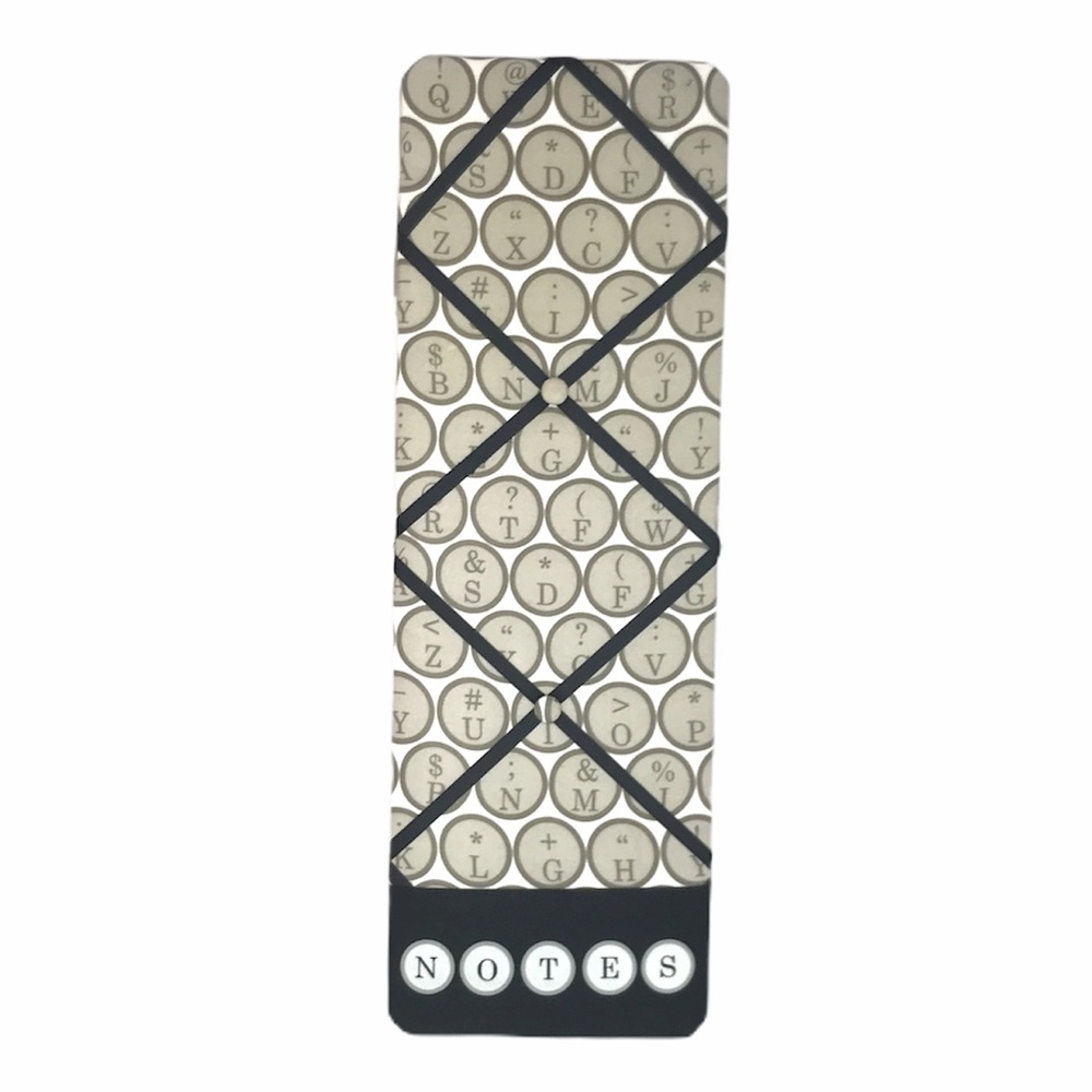 Suzhou Decorative Note Board, Taupe, Black